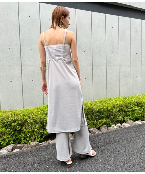 Settimissimo（セッティミッシモ）の「テレコリブパンツセットアップ（ワンピース・レディース・ブラウン/グレー/ブルー・FREE）」の11枚目の写真