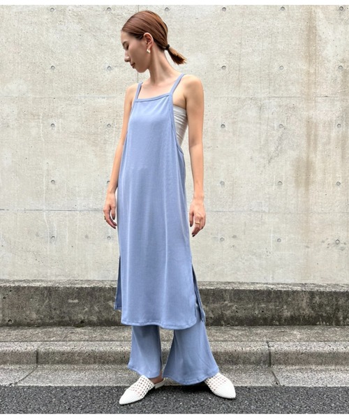 Settimissimo（セッティミッシモ）の「テレコリブパンツセットアップ（ワンピース・レディース・ブラウン/グレー/ブルー・FREE）」の12枚目の写真