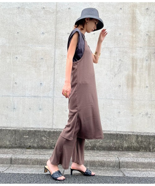 Settimissimo（セッティミッシモ）の「テレコリブパンツセットアップ（ワンピース・レディース・ブラウン/グレー/ブルー・FREE）」の15枚目の写真