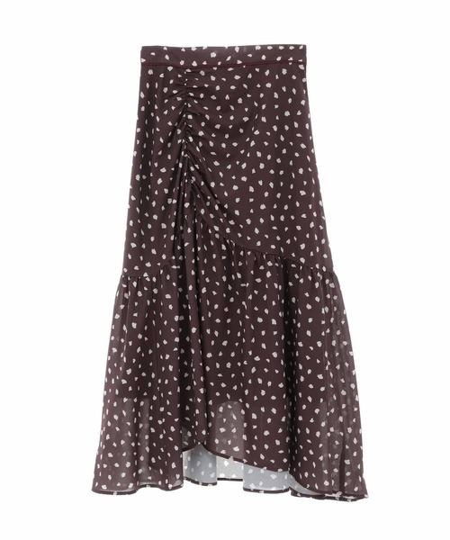 31 Sons de mode（トランテアン　ソン　ドゥ　モード）の「レオパードプリントスカート（スカート・レディース・グリーン/ブラウン/クリーム・36/38）」の2枚目の写真