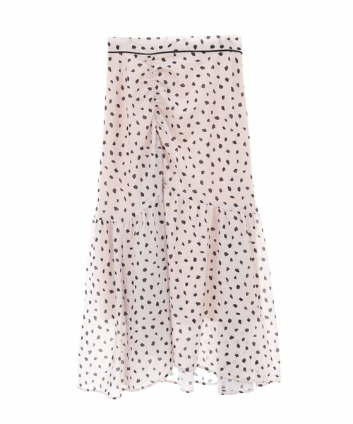 31 Sons de mode（トランテアン　ソン　ドゥ　モード）の「レオパードプリントスカート（スカート・レディース・グリーン/ブラウン/クリーム・36/38）」の3枚目の写真