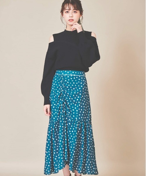 31 Sons de mode（トランテアン　ソン　ドゥ　モード）の「レオパードプリントスカート（スカート・レディース・グリーン/ブラウン/クリーム・36/38）」の11枚目の写真