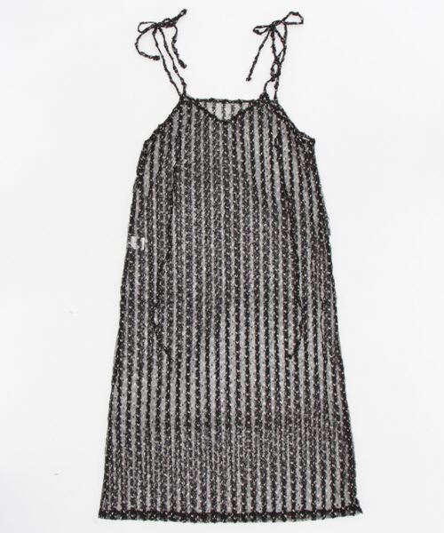 LE MORE(リモア)の「チュールリボンキャミワンピース(ワンピース・レディース・ブラック/アイボリー・FREE)」の3枚目の写真