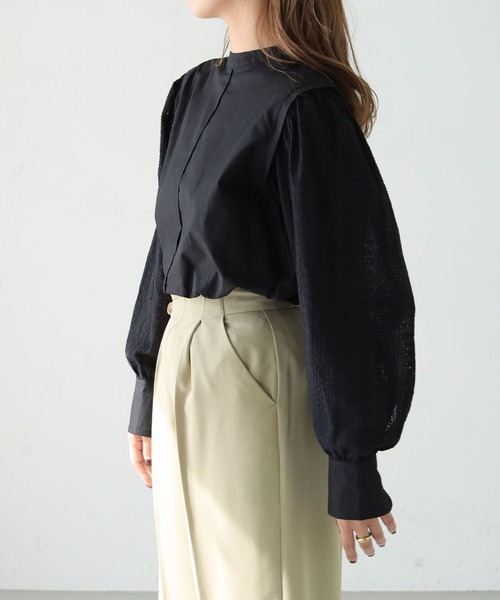 HER CLOSET(ハークローゼット)の「【shemoshelly】刺繍レーススリーブ ブラウス(シャツ/ブラウス・レディース・オフホワイト/ブラック・M)」の20枚目の写真