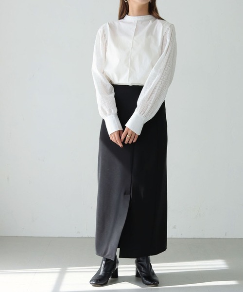 HER CLOSET(ハークローゼット)の「【shemoshelly】刺繍レーススリーブ ブラウス(シャツ/ブラウス・レディース・オフホワイト/ブラック・M)」の13枚目の写真