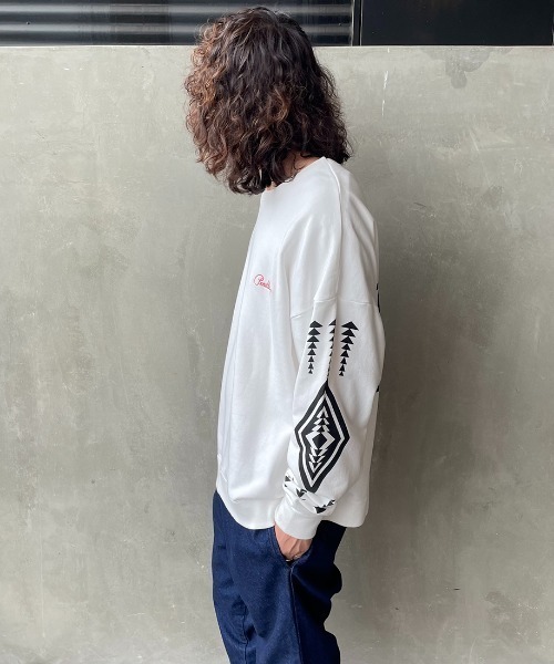 PENDLETON（ペンドルトン）の「[PENDLETON/ペンドルトン] 別注 ネイティブ柄 バックプリントクルーネックスウェット（スウェット・レディース・ホワイト/ブラック/グレー/グリーン/バーガンディー/ホワイト系/ブルー・S/M/L/XL）」の15枚目の写真