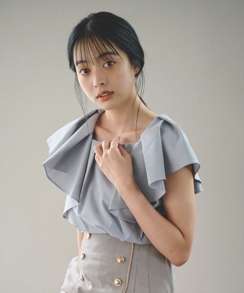 REDYAZEL（レディアゼル）の「バックリボンブラウス（シャツ/ブラウス・レディース・ネイビー/オフホワイト/ブルー・SMALL/MEDIUM）」の19枚目の写真