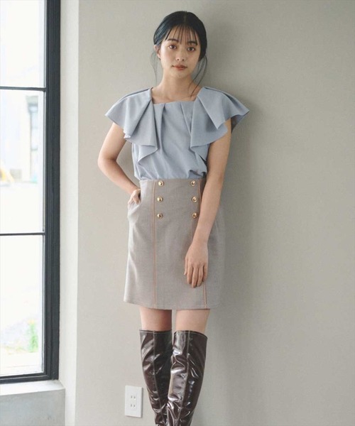 REDYAZEL（レディアゼル）の「バックリボンブラウス（シャツ/ブラウス・レディース・ネイビー/オフホワイト/ブルー・SMALL/MEDIUM）」の11枚目の写真