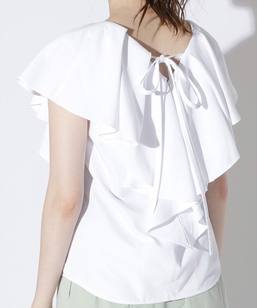 REDYAZEL（レディアゼル）の「バックリボンブラウス（シャツ/ブラウス・レディース・ネイビー/オフホワイト/ブルー・SMALL/MEDIUM）」の18枚目の写真