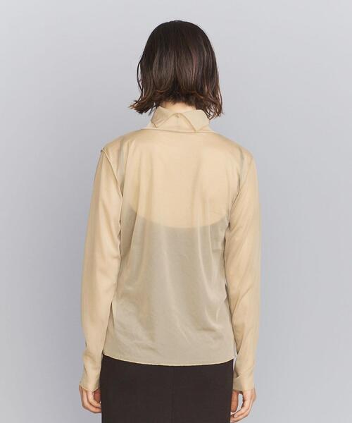 BEAUTY&YOUTH UNITED ARROWS(ビューティーアンドユースユナイテッドアローズ)の「ポリエステルシフォン タートルネック プルオーバー -ウォッシャブル-(Tシャツ/カットソー・レディース・ライトグレー/ベージュ/ライム/ダークブラウン・FREE)」の7枚目の写真