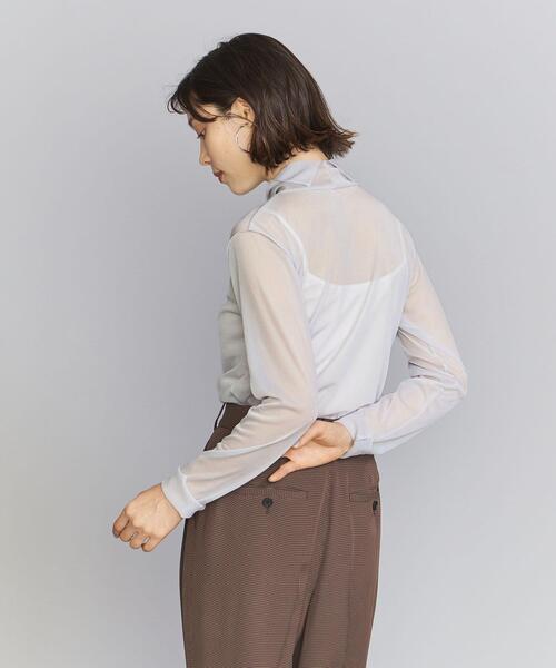 BEAUTY&YOUTH UNITED ARROWS(ビューティーアンドユースユナイテッドアローズ)の「ポリエステルシフォン タートルネック プルオーバー -ウォッシャブル-(Tシャツ/カットソー・レディース・ライトグレー/ベージュ/ライム/ダークブラウン・FREE)」の15枚目の写真