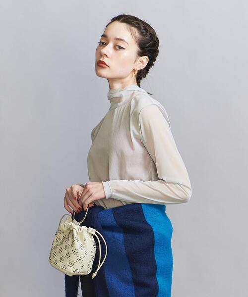 BEAUTY&YOUTH UNITED ARROWS(ビューティーアンドユースユナイテッドアローズ)の「ポリエステルシフォン タートルネック プルオーバー -ウォッシャブル-(Tシャツ/カットソー・レディース・ライトグレー/ベージュ/ライム/ダークブラウン・FREE)」の21枚目の写真