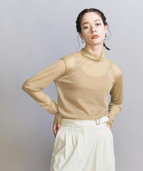 BEAUTY&YOUTH UNITED ARROWS(ビューティーアンドユースユナイテッドアローズ)の「ポリエステルシフォン タートルネック プルオーバー -ウォッシャブル-(Tシャツ/カットソー・レディース・ライトグレー/ベージュ/ライム/ダークブラウン・FREE)」の17枚目の写真