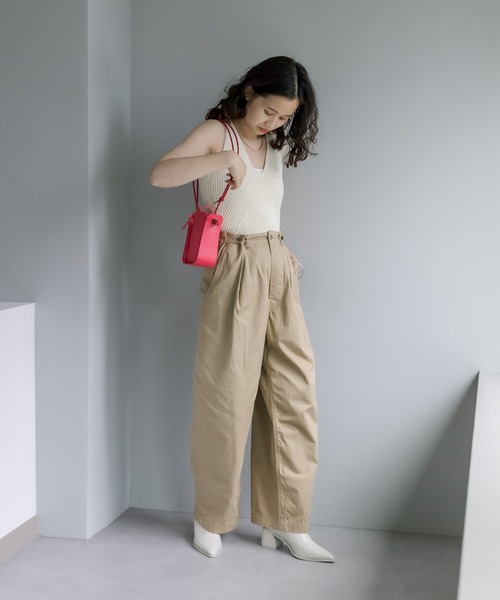 【Toteme】リラックス チノパンツ、ベージュ STRETCH by SOLOTEX ベージュツイルチノ | FABRIC TOKYO