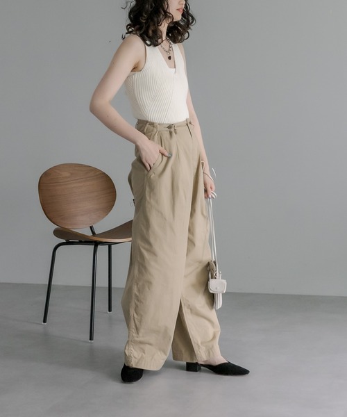 mystic（ミスティック）の「[otonamystic] チノパンツ（チノパンツ・レディース・ベージュ/ネイビー・1/2）」の5枚目の写真