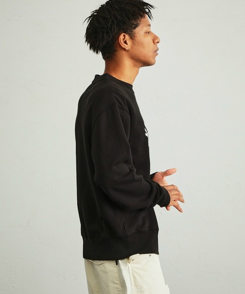 Alpha Industries（アルファインダストリーズ）の「MIL.ACADEMYクルーネック カレッジロゴスウェット（スウェット・メンズ・ホワイト/ブラック/オートミール/ダークグリーン・MEDIUM/LARGE/X-LARGE）」の16枚目の写真