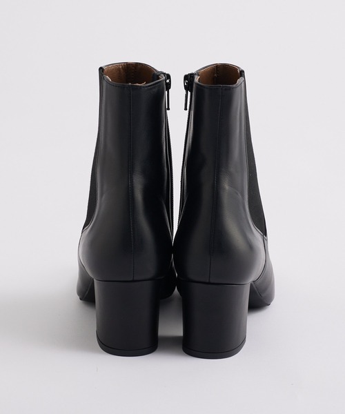 RIVE DROITE（リヴドロワ）の「スクエアトゥが魅力/サイドゴアスクエアショートブーツ（ブーツ・レディース・ブラック/ダークブラウン・24.5/23.5）」の6枚目の写真