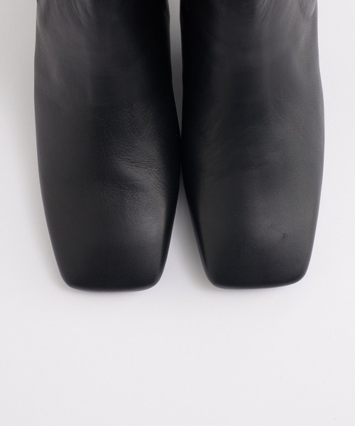 RIVE DROITE（リヴドロワ）の「スクエアトゥが魅力/サイドゴアスクエアショートブーツ（ブーツ・レディース・ブラック/ダークブラウン・24.5/23.5）」の12枚目の写真