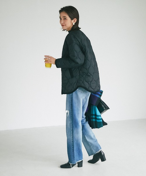 RIVE DROITE（リヴドロワ）の「スクエアトゥが魅力/サイドゴアスクエアショートブーツ（ブーツ・レディース・ブラック/ダークブラウン・24.5/23.5）」の22枚目の写真