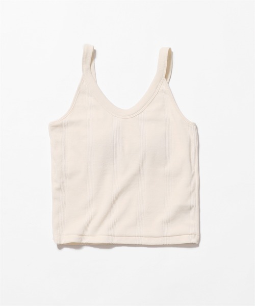 MILLER(ミラー)の「▲R.P.miller/ミラー Velor Cup Tank タンクトップ ベロア(タンクトップ・レディース・アイボリー/ダークグリーン・FREE)」の1枚目の写真