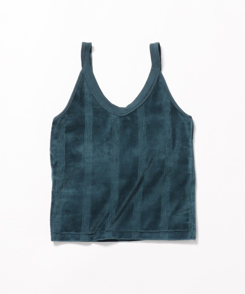 MILLER(ミラー)の「▲R.P.miller/ミラー Velor Cup Tank タンクトップ ベロア(タンクトップ・レディース・アイボリー/ダークグリーン・FREE)」の12枚目の写真