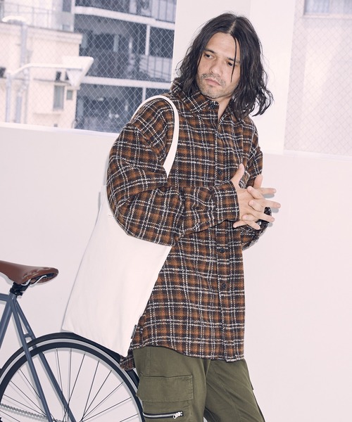 ADAM PATEK(アダムパテック)の「【ADAMPATEK】basic canvas tote bag/ベーシックキャンバストートバッグ(トートバッグ・メンズ・ホワイト/ブラック・フリー)」の1枚目の写真