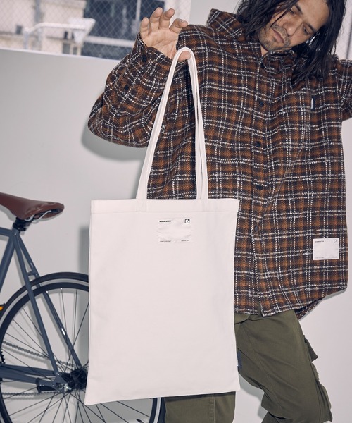 ADAM PATEK(アダムパテック)の「【ADAMPATEK】basic canvas tote bag/ベーシックキャンバストートバッグ(トートバッグ・メンズ・ホワイト/ブラック・フリー)」の12枚目の写真