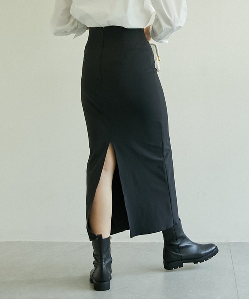 GALLARDAGALANTE（ガリャルダガランテ）の「ハイウエストマキシタイトスカート（スカート・レディース・ホワイト/ブラック・1/2/0）」の8枚目の写真