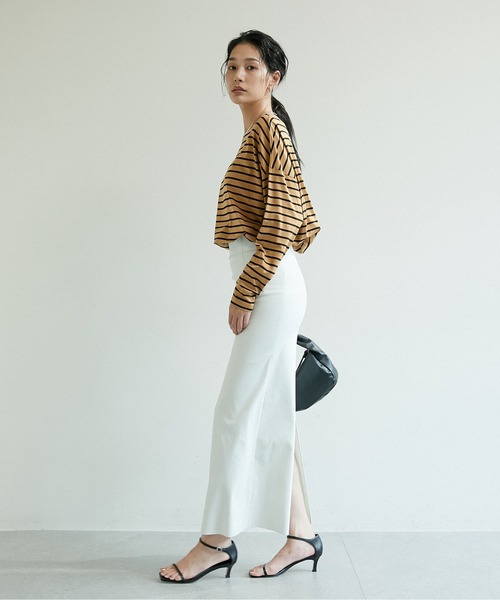 GALLARDAGALANTE（ガリャルダガランテ）の「ハイウエストマキシタイトスカート（スカート・レディース・ホワイト/ブラック・1/2/0）」の10枚目の写真