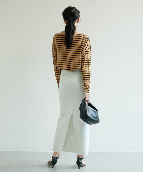 GALLARDAGALANTE（ガリャルダガランテ）の「ハイウエストマキシタイトスカート（スカート・レディース・ホワイト/ブラック・1/2/0）」の11枚目の写真