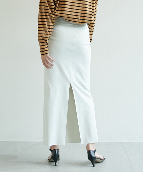 GALLARDAGALANTE（ガリャルダガランテ）の「ハイウエストマキシタイトスカート（スカート・レディース・ホワイト/ブラック・1/2/0）」の14枚目の写真