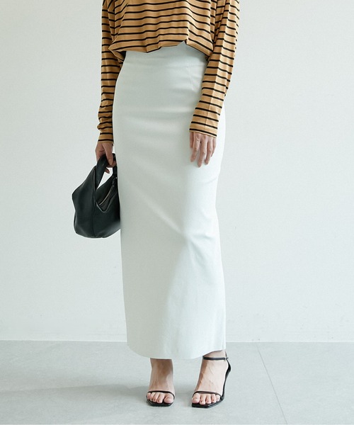 GALLARDAGALANTE（ガリャルダガランテ）の「ハイウエストマキシタイトスカート（スカート・レディース・ホワイト/ブラック・1/2/0）」の12枚目の写真