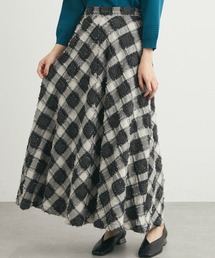 Sugar spoon | ・SUGAR SPOON フリンジチェックスカート＊(スカート)