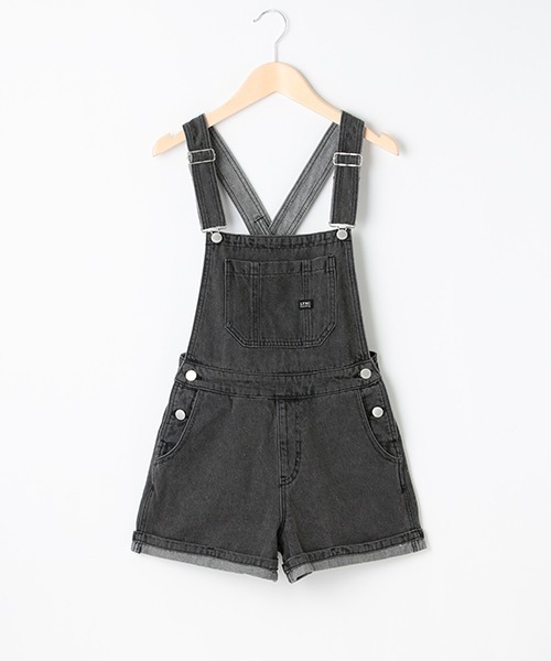 LOVETOXIC(ラブトキシック)の「ショートサロペット(サロペット/オーバーオール・キッズ・ブルー/モカ/グレー・S/L/M/SS)」の2枚目の写真