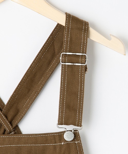 LOVETOXIC(ラブトキシック)の「ショートサロペット(サロペット/オーバーオール・キッズ・ブルー/モカ/グレー・S/L/M/SS)」の6枚目の写真