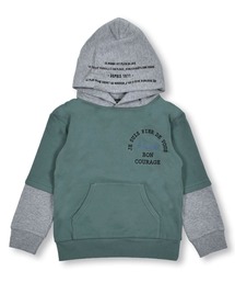 BeBe/ミニウラゲレイヤード風パーカー(100~150cm)