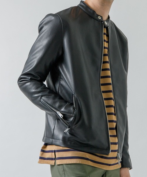 URBAN RESEARCH ROSSO MEN（アーバンリサーチロッソメン）の「『XLサイズあり』ヴィーガンレザーシングルブルゾン（ライダースジャケット・メンズ・ブラック・X-LARGE/LARGE/MEDIUM）」の19枚目の写真
