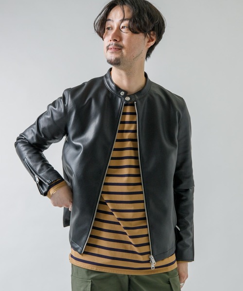 URBAN RESEARCH ROSSO MEN（アーバンリサーチロッソメン）の「『XLサイズあり』ヴィーガンレザーシングルブルゾン（ライダースジャケット・メンズ・ブラック・X-LARGE/LARGE/MEDIUM）」の14枚目の写真