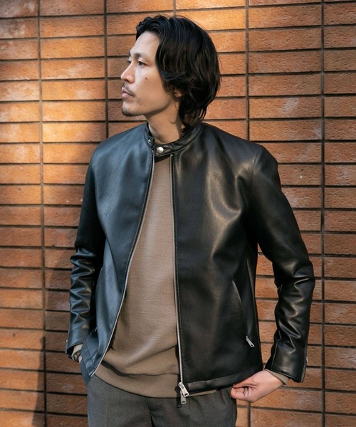 URBAN RESEARCH ROSSO MEN（アーバンリサーチロッソメン）の「『XLサイズあり』ヴィーガンレザーシングルブルゾン（ライダースジャケット・メンズ・ブラック・X-LARGE/LARGE/MEDIUM）」の15枚目の写真