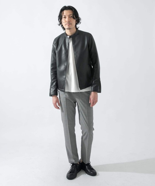 URBAN RESEARCH ROSSO MEN（アーバンリサーチロッソメン）の「『XLサイズあり』ヴィーガンレザーシングルブルゾン（ライダースジャケット・メンズ・ブラック・X-LARGE/LARGE/MEDIUM）」の22枚目の写真