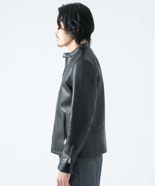 URBAN RESEARCH ROSSO MEN（アーバンリサーチロッソメン）の「『XLサイズあり』ヴィーガンレザーシングルブルゾン（ライダースジャケット・メンズ・ブラック・X-LARGE/LARGE/MEDIUM）」の6枚目の写真