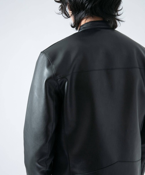 URBAN RESEARCH ROSSO MEN（アーバンリサーチロッソメン）の「『XLサイズあり』ヴィーガンレザーシングルブルゾン（ライダースジャケット・メンズ・ブラック・X-LARGE/LARGE/MEDIUM）」の17枚目の写真