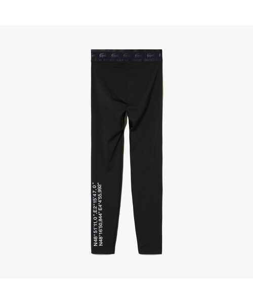 LACOSTE（ラコステ）の「アドレスプリントコンプレッションタイツ（レギンス/スパッツ・レディース・バイオレット/ブラック・S/M/L）」の3枚目の写真