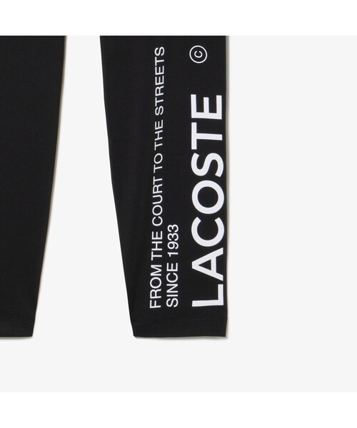 LACOSTE（ラコステ）の「アドレスプリントコンプレッションタイツ（レギンス/スパッツ・レディース・バイオレット/ブラック・S/M/L）」の6枚目の写真