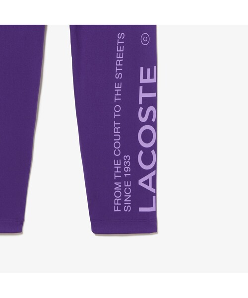 LACOSTE（ラコステ）の「アドレスプリントコンプレッションタイツ（レギンス/スパッツ・レディース・バイオレット/ブラック・S/M/L）」の11枚目の写真