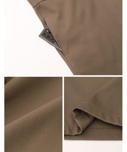 Re:EDIT（リエディ）の「[低身長/高身長サイズ有]ツイルVネックオールインワン（つなぎ/オールインワン・レディース・モカ/ブラック・LARGE/TALL/MEDIUM/SHORT）」の14枚目の写真