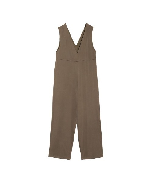 Re:EDIT（リエディ）の「[低身長/高身長サイズ有]ツイルVネックオールインワン（つなぎ/オールインワン・レディース・モカ/ブラック・LARGE/TALL/MEDIUM/SHORT）」の20枚目の写真