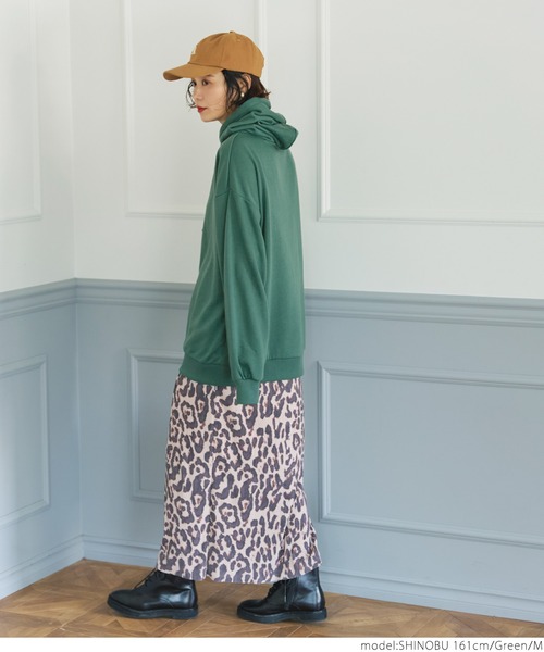 coca(coca)(コカ)の「ポケット付裏毛チュニックパーカー(パーカー・レディース・ブラック/ライトグレー/グリーン・M/L)」の15枚目の写真