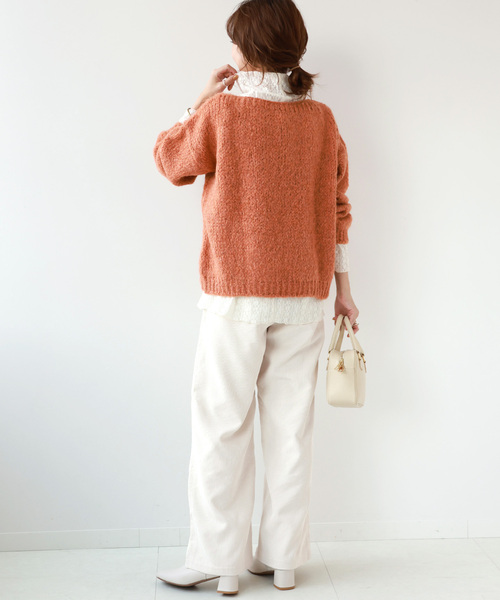 JOURNAL STANDARD relume（ジャーナルスタンダード　レリューム）の「コーデュロイセミワイドイージーパンツ（その他パンツ・レディース・ホワイト/チャコールグレー/ライトグリーン・FREE）」の15枚目の写真