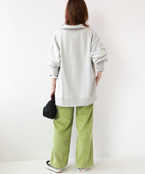 JOURNAL STANDARD relume（ジャーナルスタンダード　レリューム）の「コーデュロイセミワイドイージーパンツ（その他パンツ・レディース・ホワイト/チャコールグレー/ライトグリーン・FREE）」の20枚目の写真